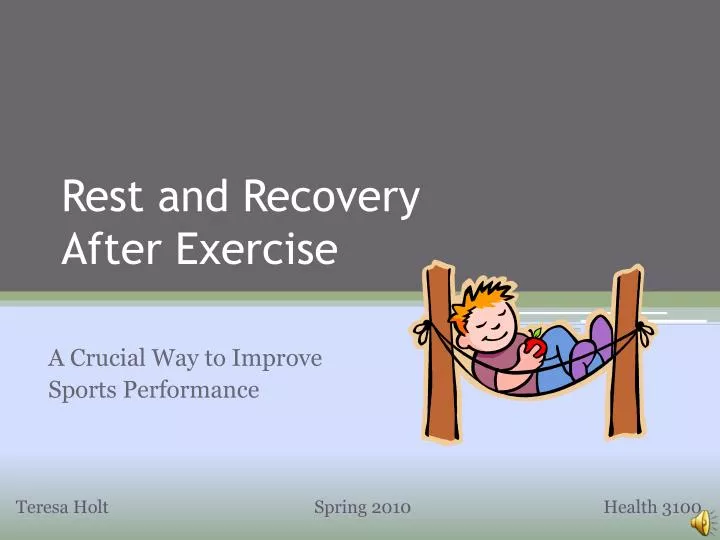 rest and recovery after exercise