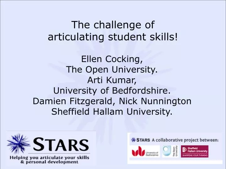 the challenge of articulating student skills