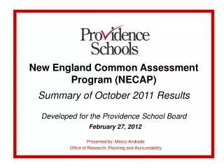 New England Common Assessment Program (NECAP)