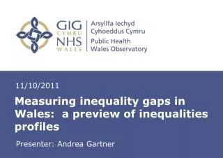 Measuring inequality gaps in Wales: a preview of inequalities profiles
