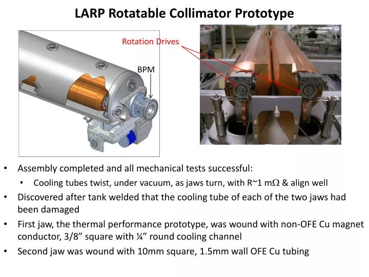 larp rotatable collimator prototype