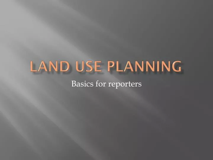 land use planning