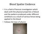 Blood Spatter Evidence - slide 1