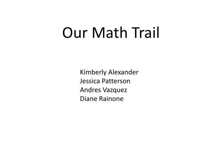 our math trail