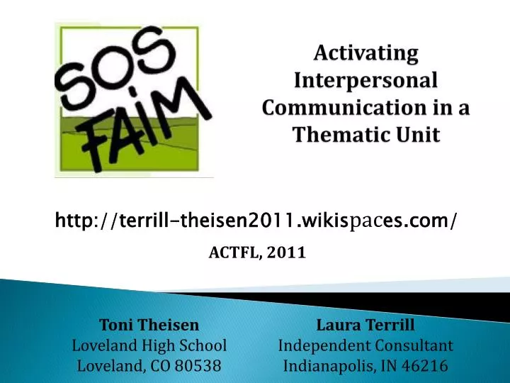 activating interpersonal communication in a thematic unit