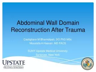 Abdominal Wall Domain Reconstruction After Trauma
