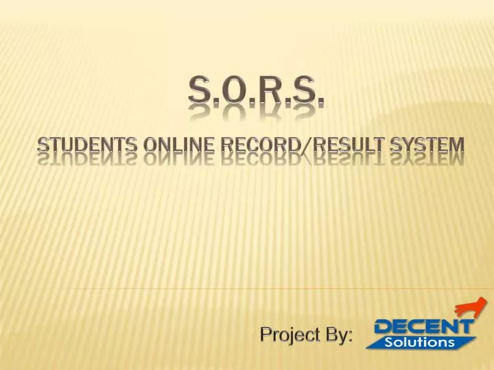s o r s students online record result system