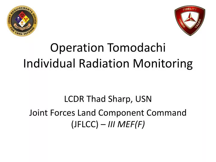 operation tomodachi individual radiation monitoring