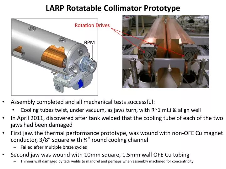 larp rotatable collimator prototype