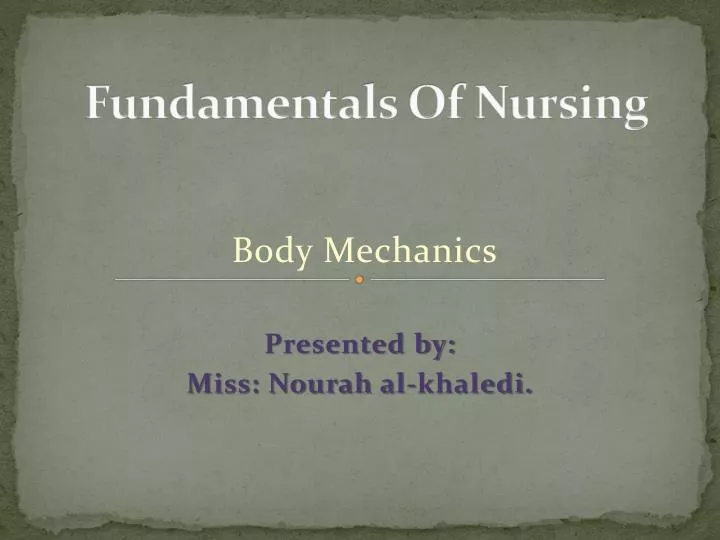 fundamentals of nursing