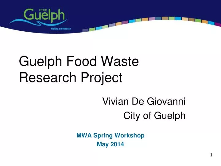 guelph food waste research project