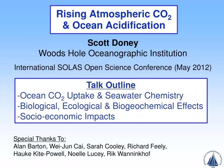 rising atmospheric co 2 ocean acidification