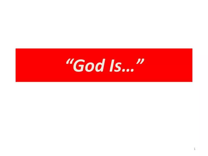 god is