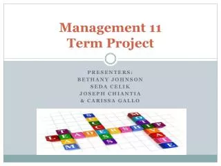 Management 11 Term Project