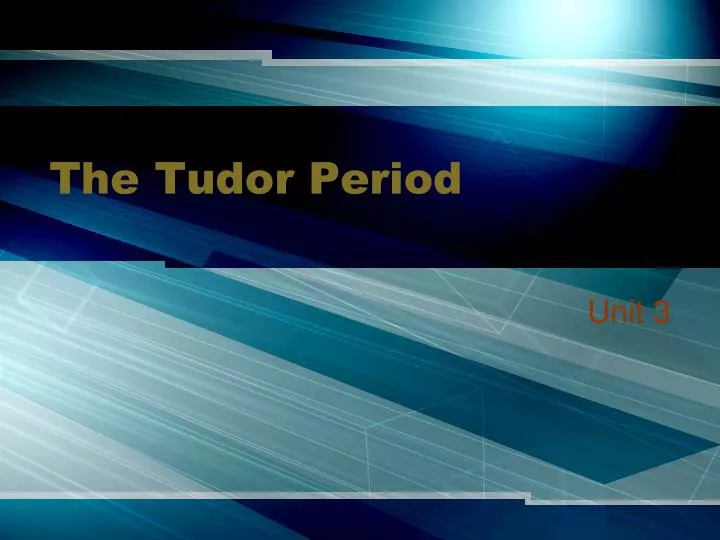 the tudor period