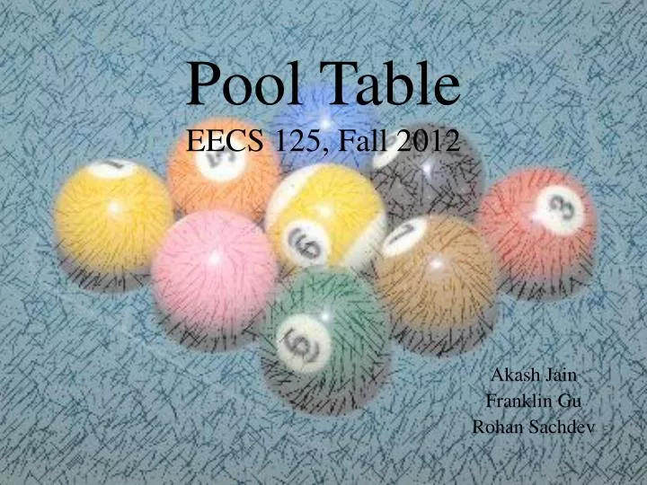 pool table eecs 125 fall 2012