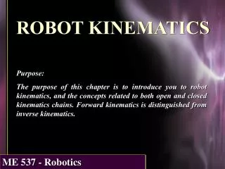 ROBOT KINEMATICS
