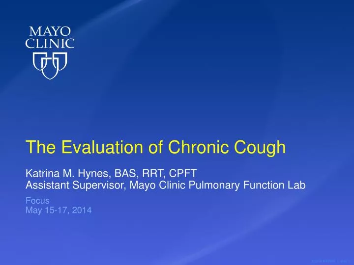 the evaluation of chronic cough