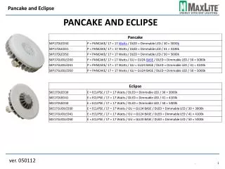 PANCAKE and eclipse