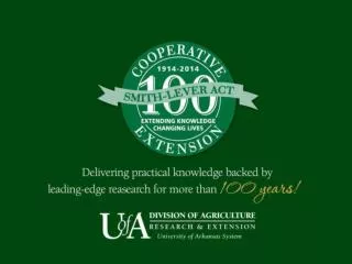 The Cooperative Extension Service