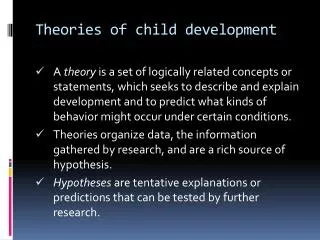 Theories of child development