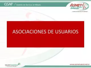asociaciones de usuarios