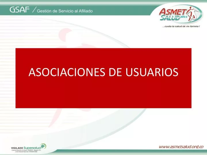 asociaciones de usuarios