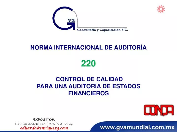 norma internacional de auditor a 220 control de calidad para una auditor a de estados financieros