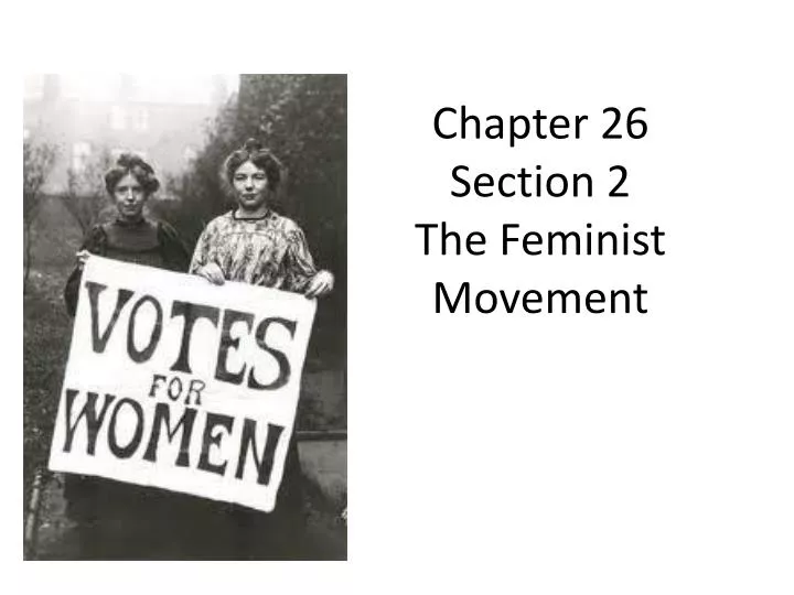 chapter 26 section 2 the feminist movement