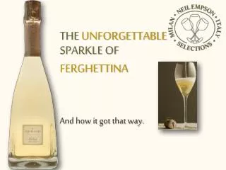 THE UNFORGETTABLE SPARKLE OF FERGHETTINA And how it got that way.