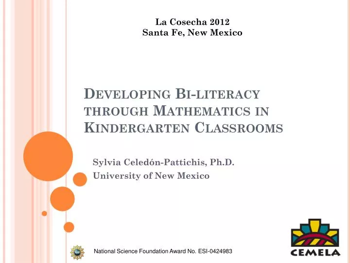 developing bi literacy through mathematics in kindergarten classrooms