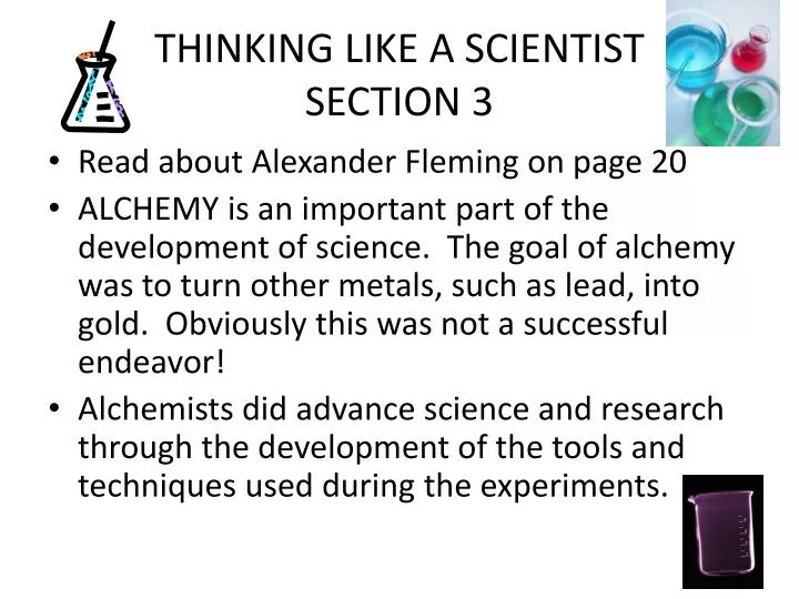 thinking like a scientist section 3