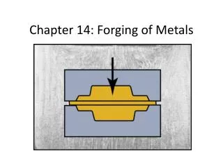 Chapter 14: Forging of Metals