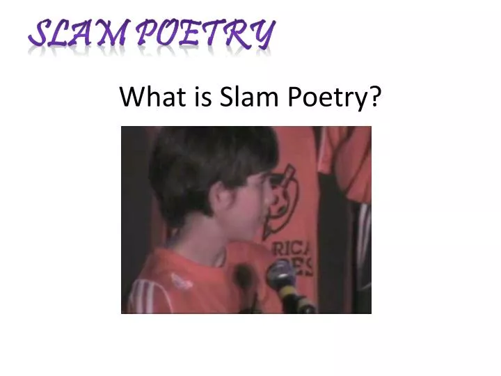 what is slam poetry