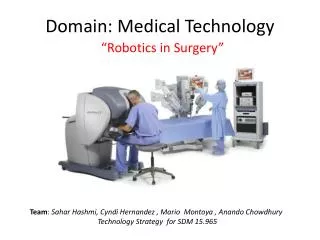 Domain: Medical Technology