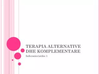 terapia alternative dhe komplementare