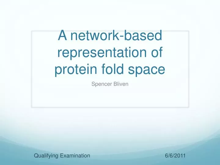 a network based representation of protein fold space