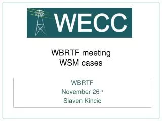 WBRTF meeting WSM cases