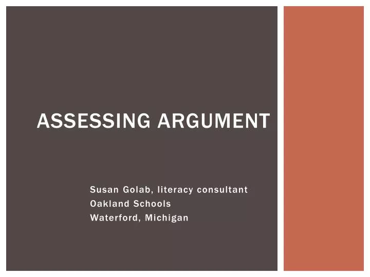 assessing argument