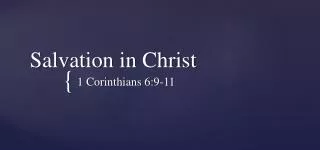 salvation in christ