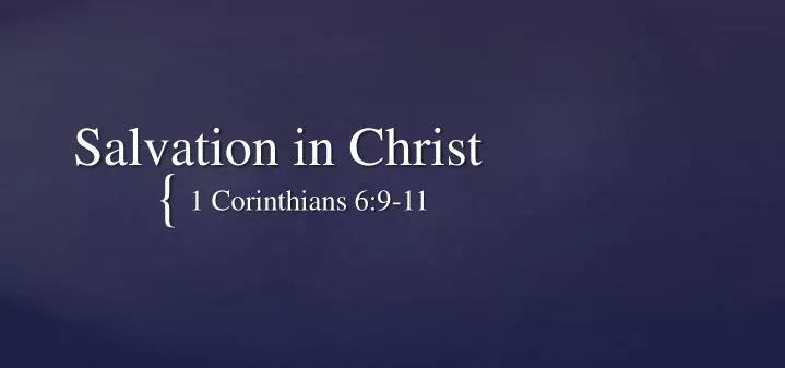 salvation in christ