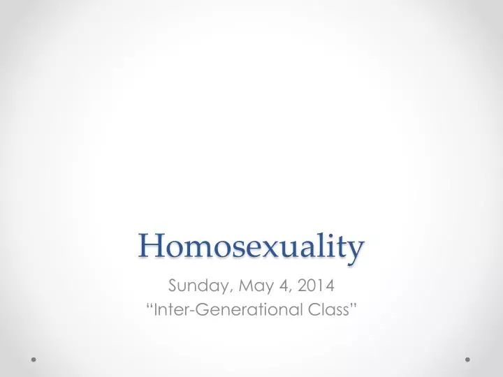 homosexuality