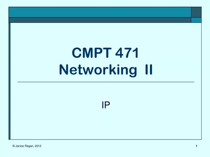 cmpt 471 networking ii