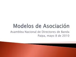 modelos de asociaci n