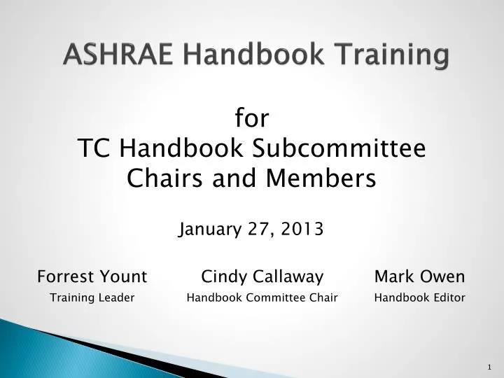 ashrae handbook training