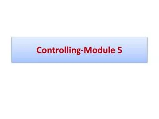 Controlling-Module 5