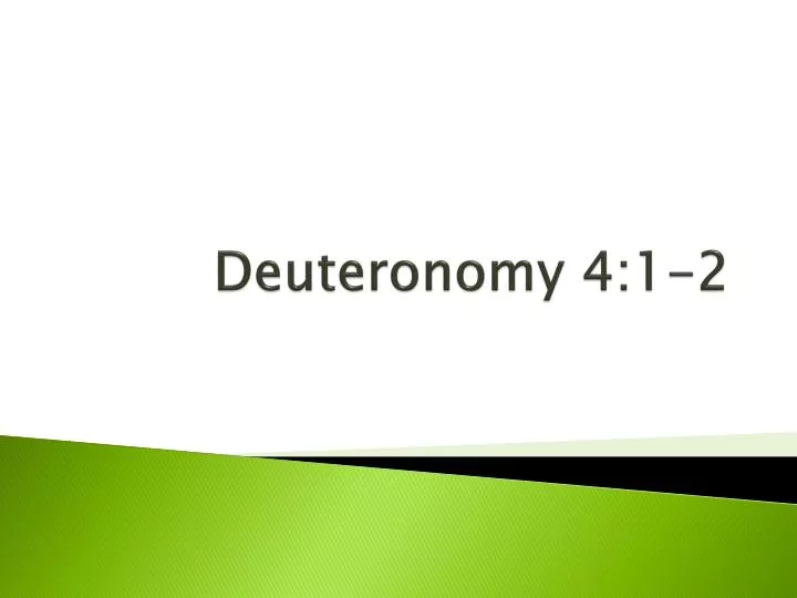 deuteronomy 4 1 2