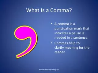 what is a comma