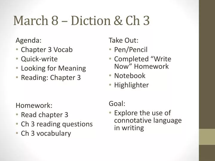 march 8 diction ch 3