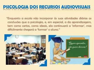 psicologia dos recursos audiovisuais